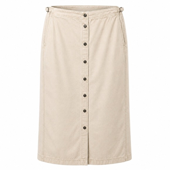 Lauren Ralph Lauren Dresses & Skirts - Y2K Lauren Ralph Lauren Cotton Button Front Midi Skirt Size 16 Khaki Cinch Side